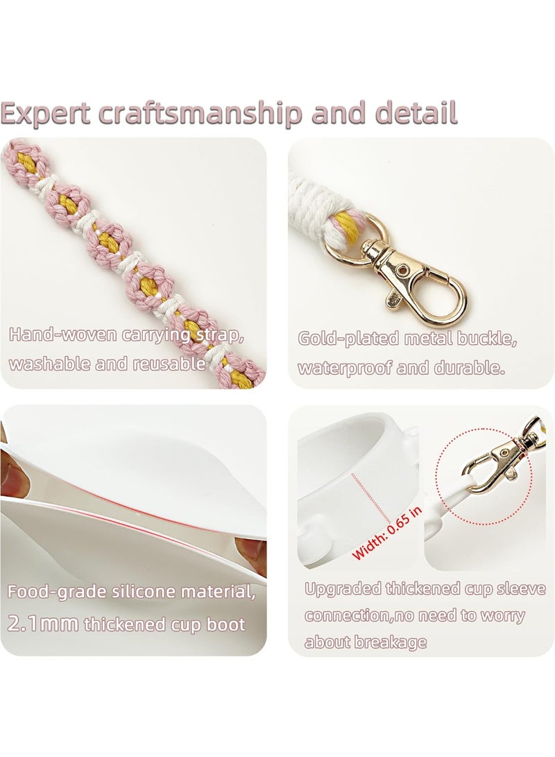 Silicone Boot Set for Water Bottle 24 oz, 32 oz, 40 oz - Includes Anti-Slip Sleeve & Water Bottle Handle Strap, Perfect  Accessories, Fits Tumbler,  Candy Coated - Image 4